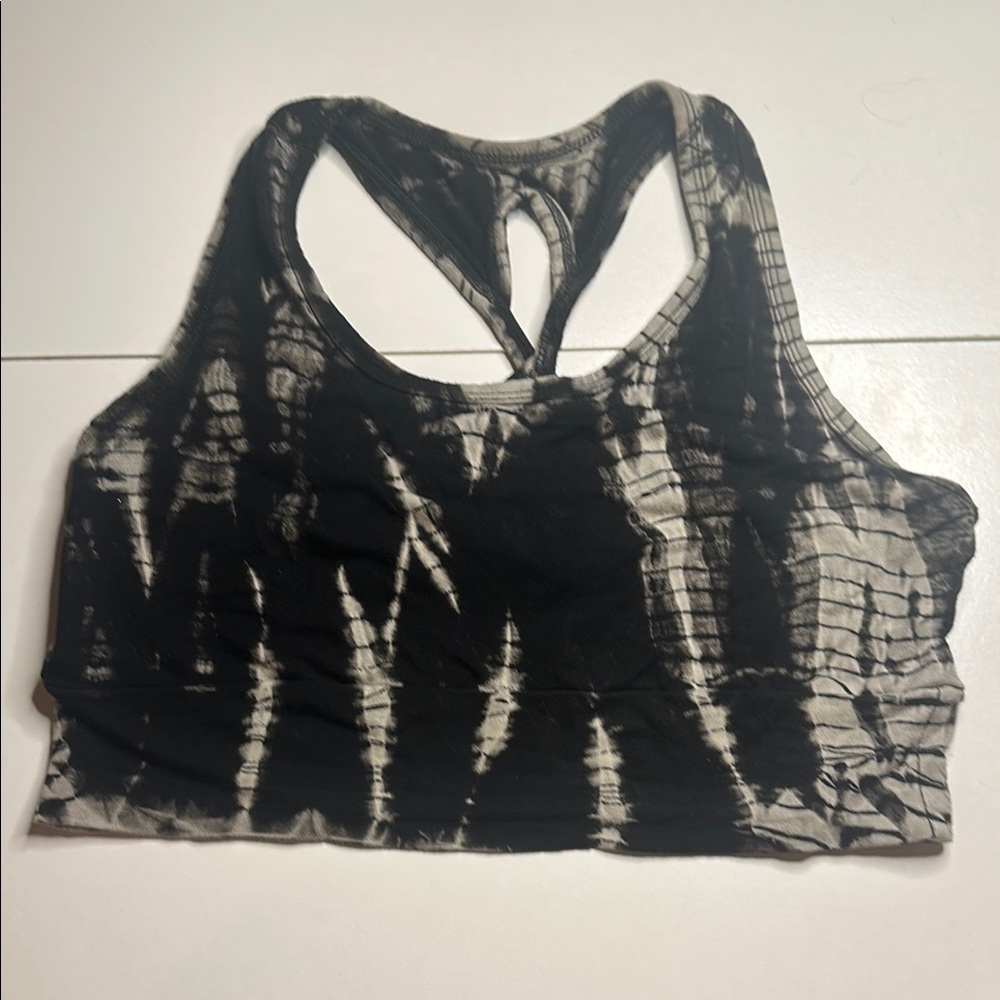 Black and White Tie-Dye Women's Top